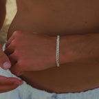 SØLV CUBAN ARMBÅND 5MM