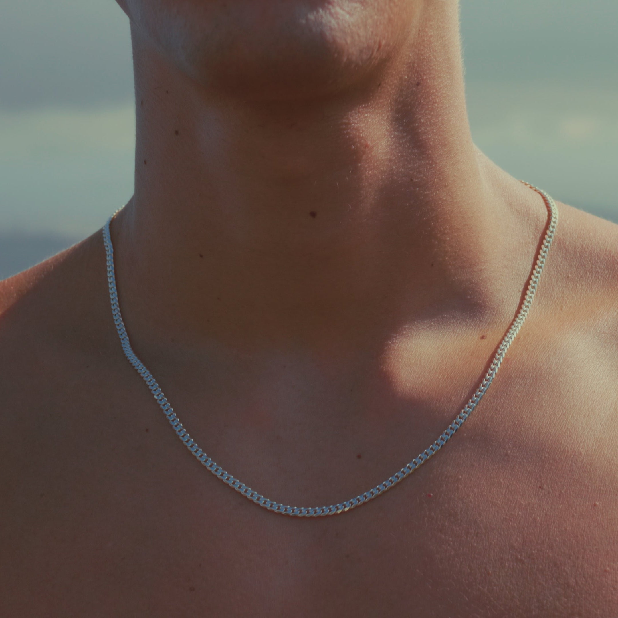 SILVER CUBAN CHAIN 3MM