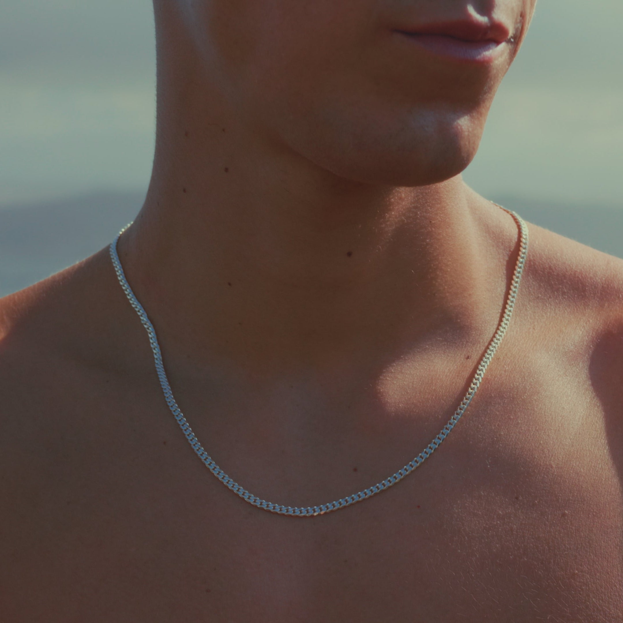 SILVER CUBAN CHAIN 3MM