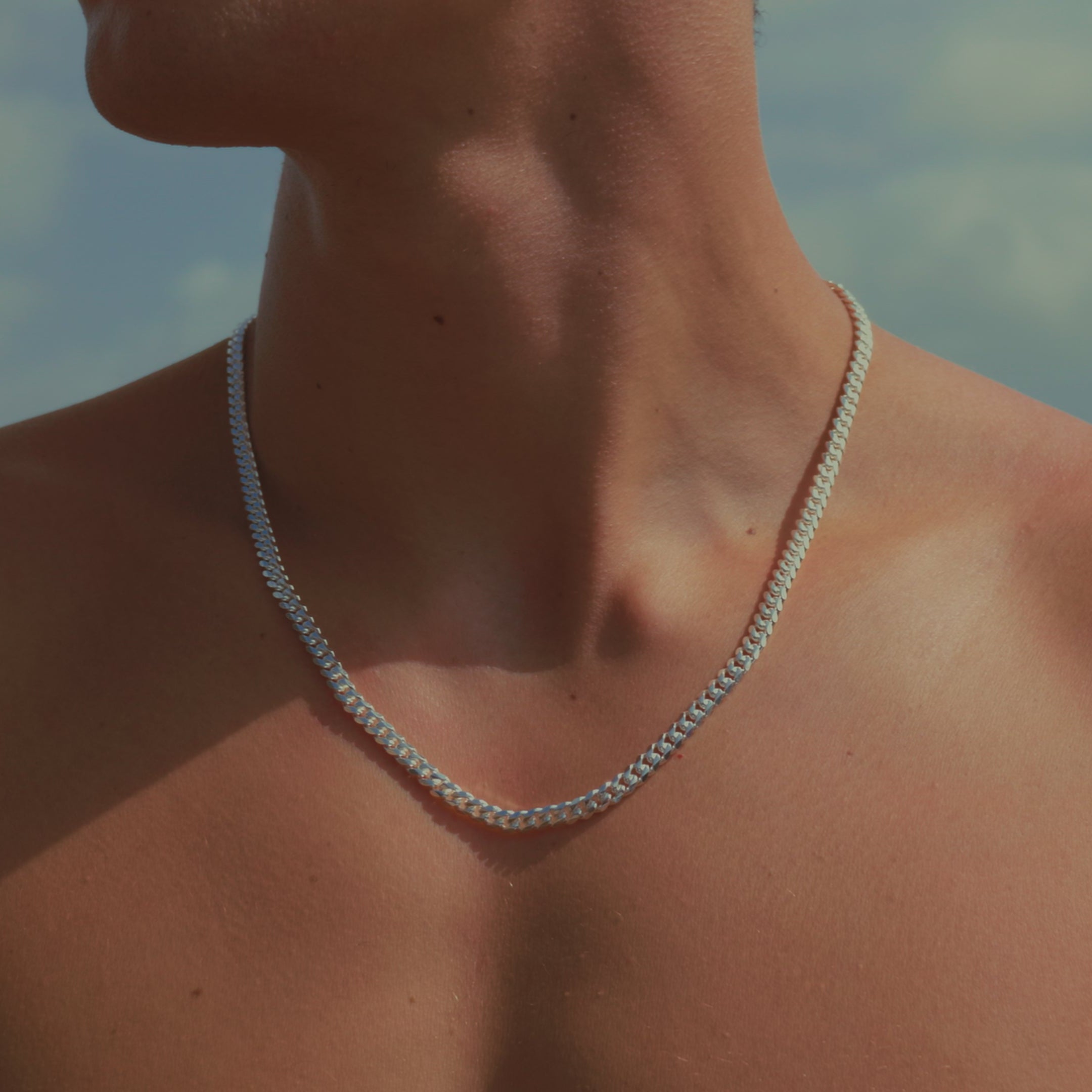 SILVER CUBAN CHAIN 5MM