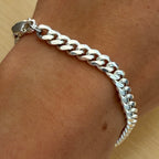 SILVER CUBAN BRACELET 5MM