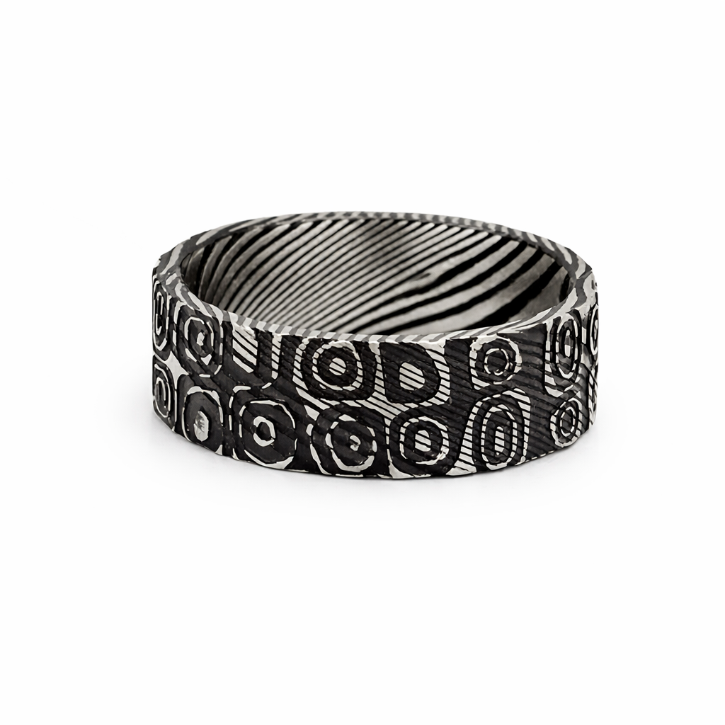 HÅNDLAVET DAMASCUS RING