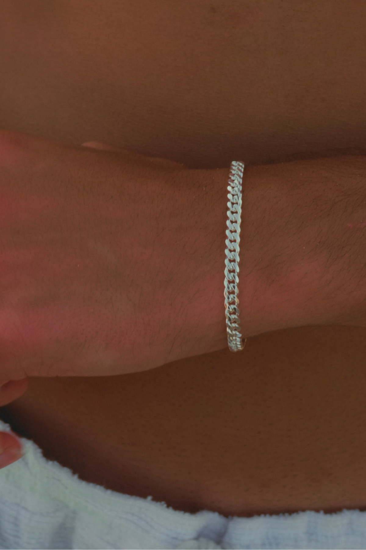 SØLV CUBAN ARMBÅND 5MM