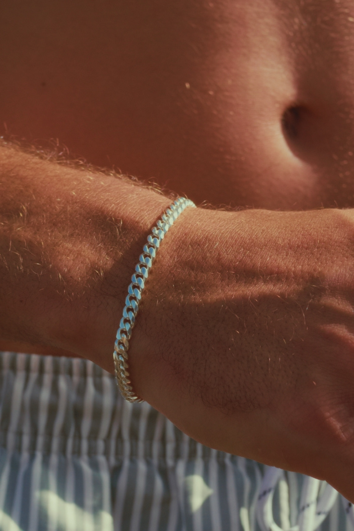 SØLV CUBAN ARMBÅND 5MM