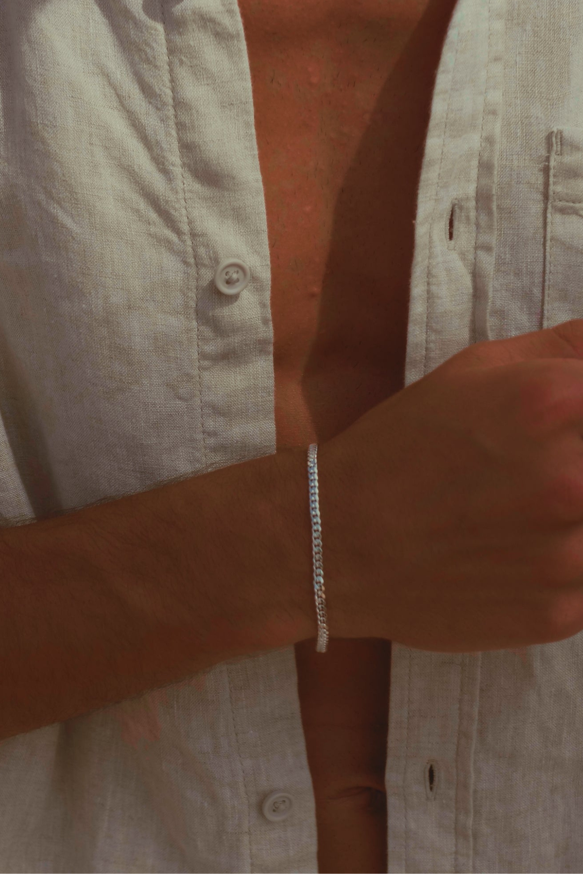 SØLV CUBAN ARMBÅND 3MM