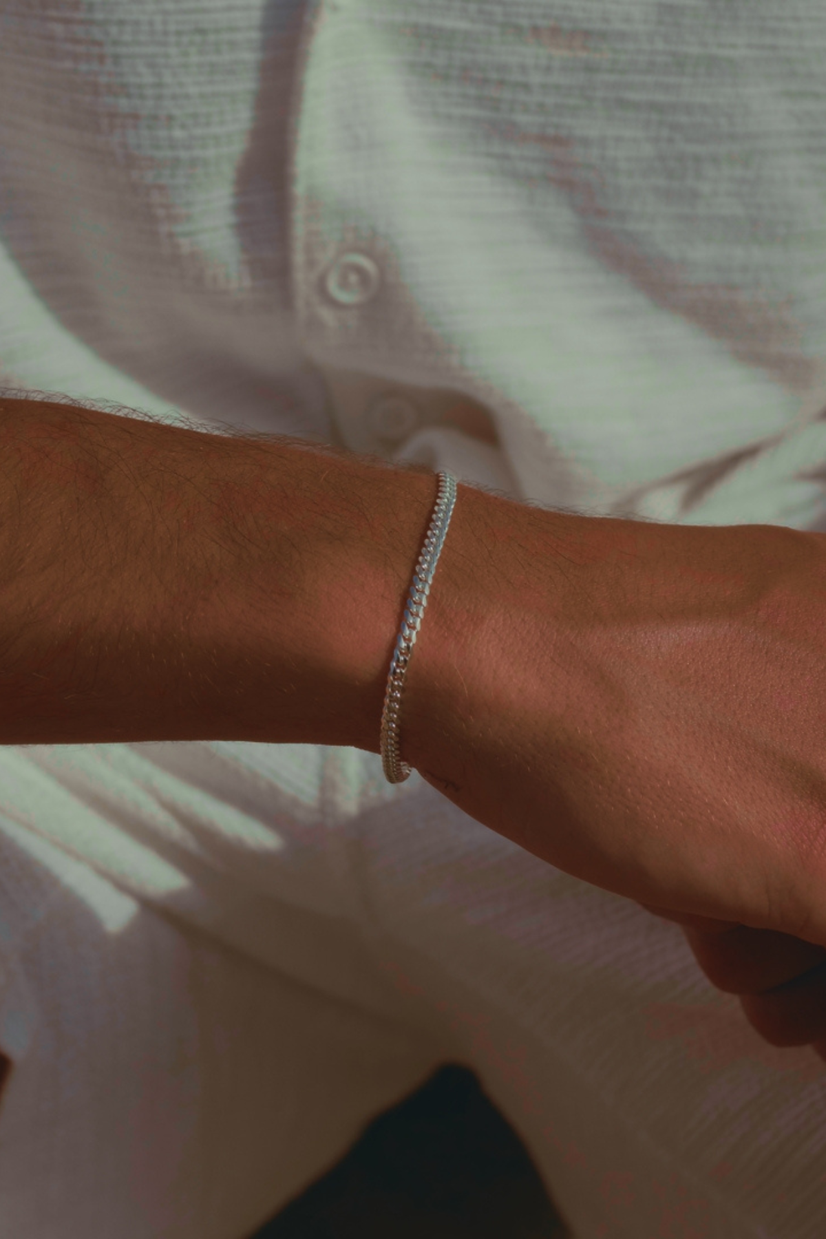 SØLV CUBAN ARMBÅND 3MM